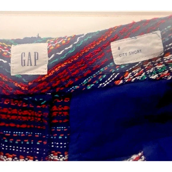 Gap Multicolor Embroidered City Shorts Size 4 Bohemian Beach‎ - Picture 6 of 8